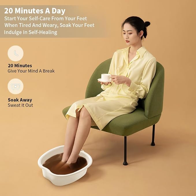 Foot Soaking Tub Large Size Foot Basin Sturdy Soaking Feet Bucket Massager Tub - Image 3