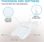 Bath Pillow for Tub Luxury Bathtub Pillow for Head and Neck 4D Air Mesh Spa - Image 7