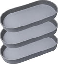 Gray Small Tray, 3 Pack Oval Tray by VCREATC-VCREATEFORCUSTOMER