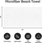 JML Microfiber Bath Towels, Bath Towel 2 Pack, Super Absorbent and Fast Drying - Image 2