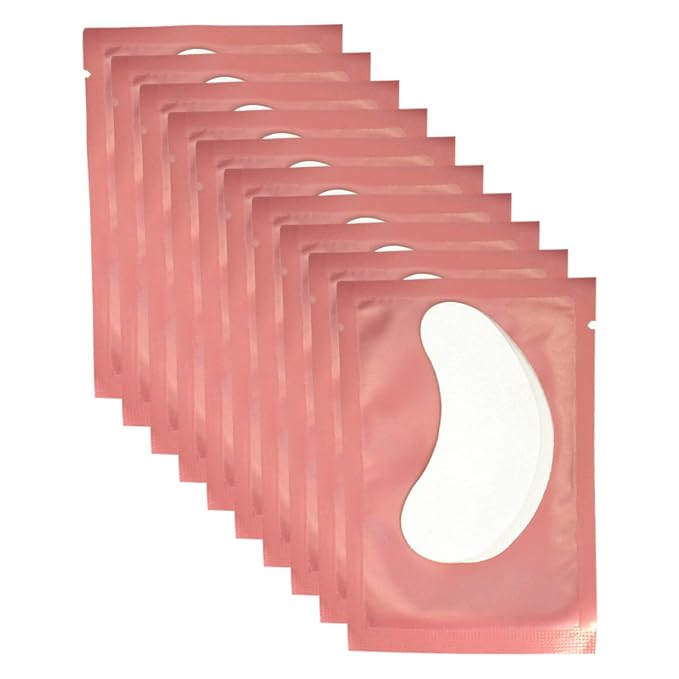 VEYES INC 50 Pairs Pink Hydrogel Eye Patch Eyelash Extension Natural Lint Free by VEYESINC