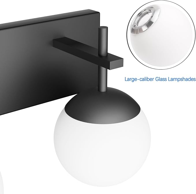 Ralbay Matte Black Bathroom Vanity Light - Image 6