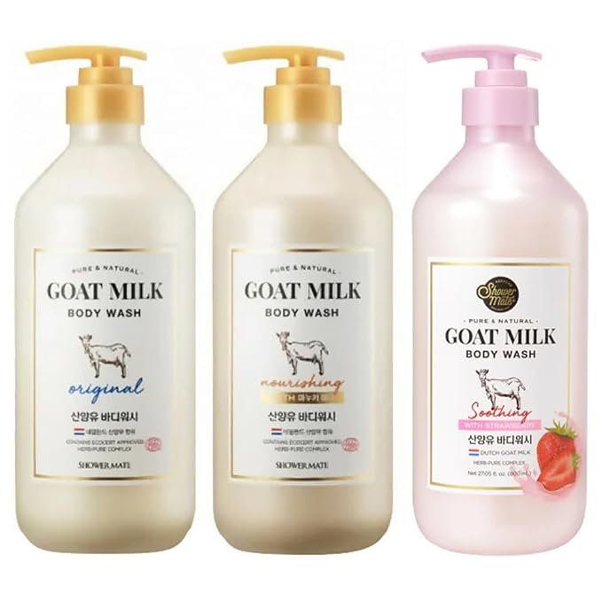 SHOWERMATE Goat Milk Body Wash Strawberry 27 fl oz / 800 ml - Image 8