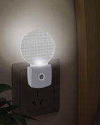 Night Lights Auto Sensor Stripes Grain Night Light Grey Solid Color Round Lamp - Image 3