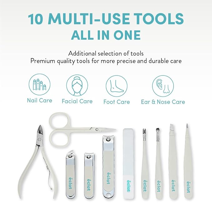 Éclat Manicure Pedicure Kit for Men & Women, Cuticle Pusher, Personal Care - Image 2