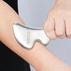 STICKON 2 in 1 Gua Sha Facial Tools Massage Scraper, Stainless Steel - Image 3