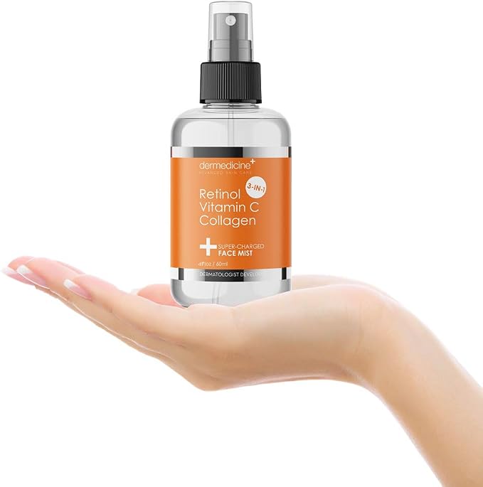 3 in 1 Super-Charged Anti-Aging Face Mist w/Retinol, Vitamin C + Collagen | - Image 4