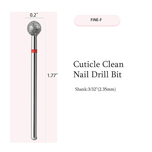 10pcs Safety Ball Cuticle Drill Bits, Carbide Diamond Nail Bits - Image 2
