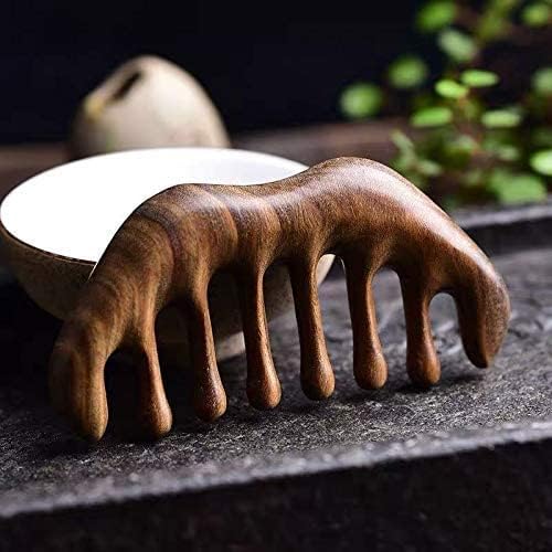 OULIGET Massage Wooden Comb, Wood Wide Tooth Hair Comb, Scraping Scalp Massage - Image 8