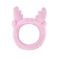 Jowmoy Cute Pink antlers Headband Frog Eye Elastic to Wash Face by Jowmoy