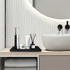 2PCS 11.8” L x 5” W Silicone Soap Dispenser Tray, Bathroom Sink Vanity Trays - Image 6