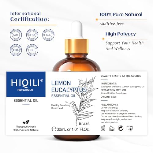 HIQILI Lemon Eucalyptus Oil, for Spary, 100% Pure Natural - Image 7