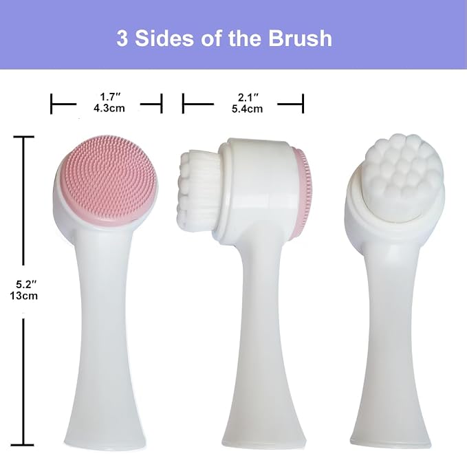 9-in-1 Face Scrubber Face Cleaning Brushes Super Soft Silicone Cleanser Brush - Image 7