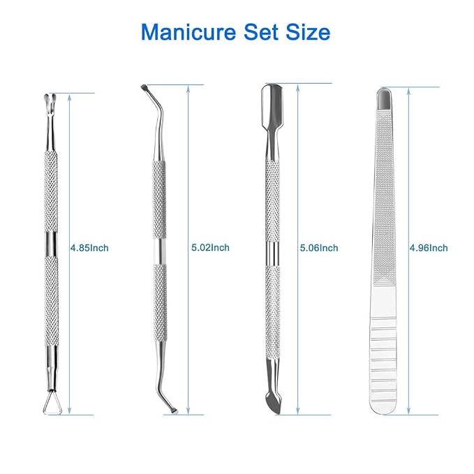 Professional Cuticle Nippers Set, Stainless Steel Manicure Kit - Image 8