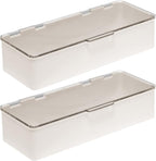 mDesign Long Plastic Cosmetic Storage Organizer Box Containers, Hinged Lid - Image 9