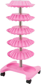 Nail Polish Trolley Organizer, 5 Tiers 360° Rotating Tray Nail Polish Spinning - Image 3
