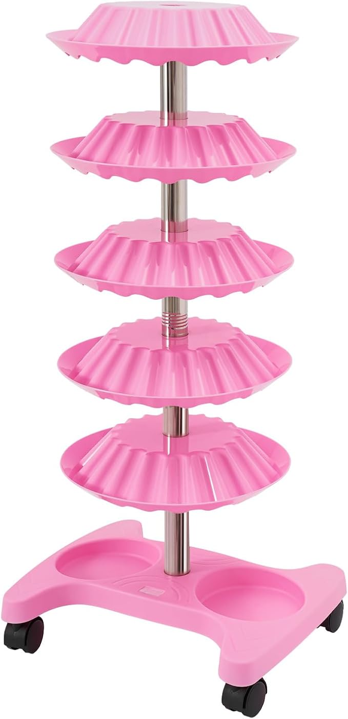 Nail Polish Trolley Organizer, 5 Tiers 360° Rotating Tray Nail Polish Spinning - Image 3