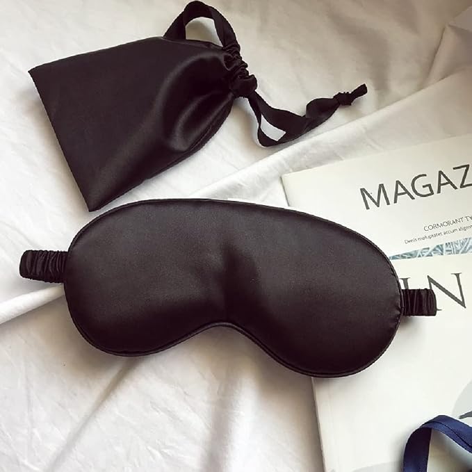 Silk Satin Sleeping Eye Mask, Soft Breathable Blackout Eyeshade Eye Cover - Image 8