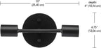 Globe Electric 2-Light Reversible Vanity Light, Matte Black, Minimalist - Image 6