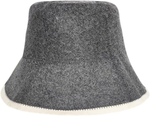 Wool Sauna Hat, Comfortable Soft Felt Wool Cap, Breathable Russian Banya Cap by Unknown