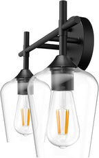 Ralbay Vintage Black Bathroom Light Fixtures 2-Lights Industrial Matte Black - Image 8