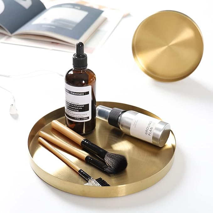 Freelove Round Serving Tray, Perfume Organizer Candle Organization Centerpieces - Image 6