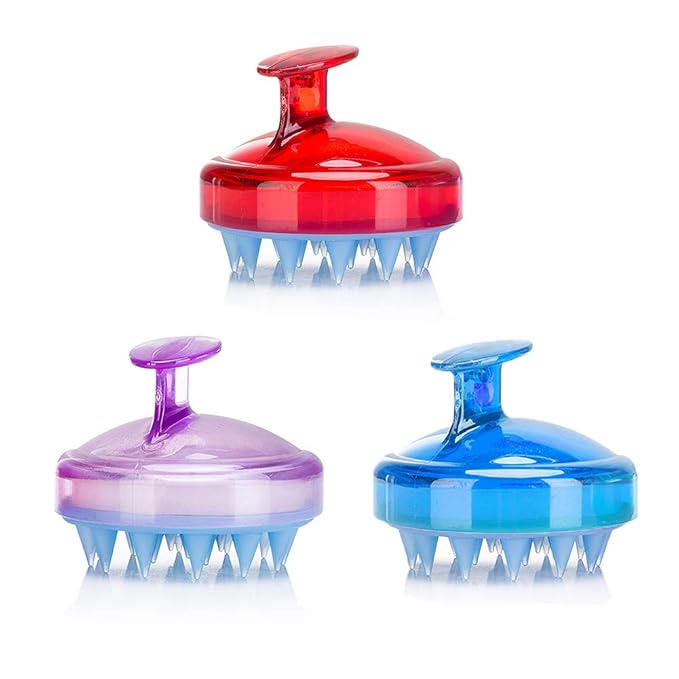 INVODA 3PCS Scalp Massager Shampoo Brush Soft Silicone Bristles by INVODA