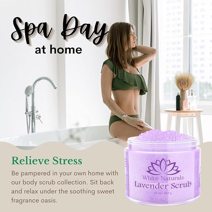Lavender Oil Body Scrub, Organic Exfoliator - Image 6