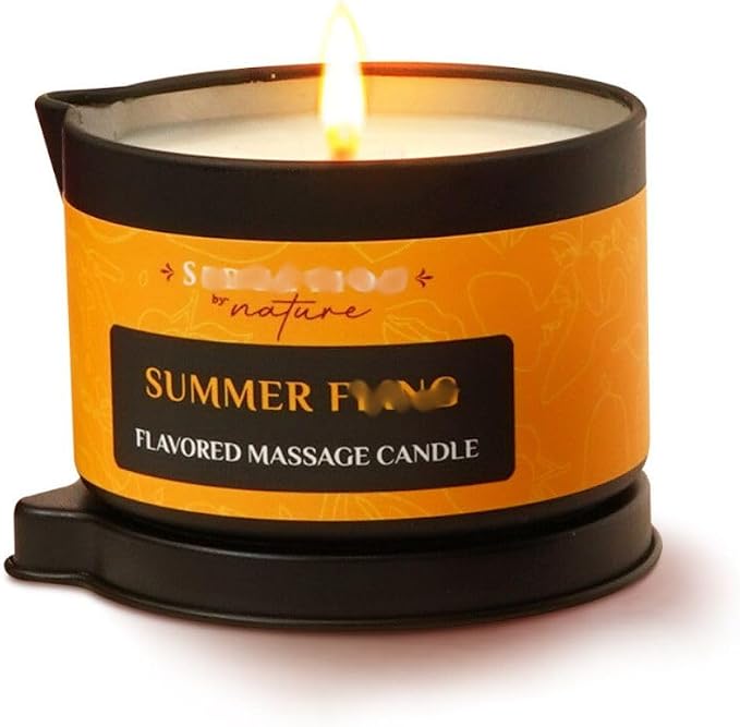 Tropical Scent Massage Oil Candle – Vegan Full Body Massage Therapy & Home SPA by SeductionbyNature