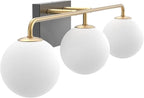 Tipace Mid Century Modern Gold 3-Lights Vanity Light Fixtures - Image 2