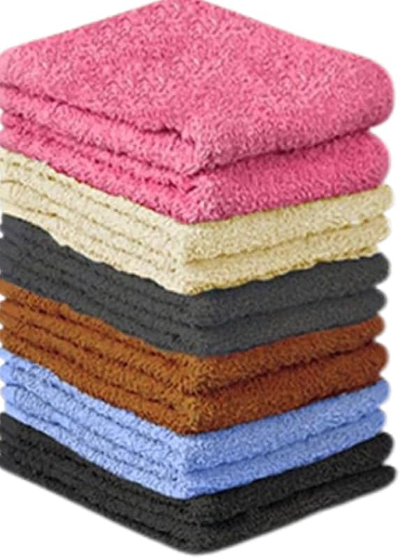 QUBA LINEN 100% Cotton Washcloth Set – Soft, Absorbent Face Towels by QUBA+LINEN