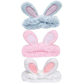 musejoy 3 Pcs Headband Bunny Ears Headband Cute Spa Headbands by musejoy