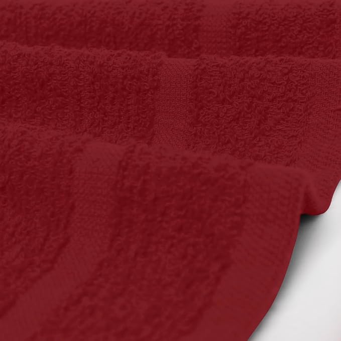 Avalon Towels Cotton Washcloths 24-Pack – 12 x 12 Inch Red Super Soft & - Image 5