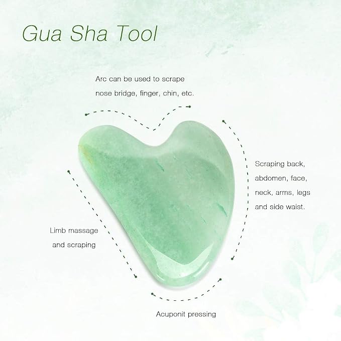NEUTRIHERBS Jade Gua Sha & Face Roller & Vitamin C Serum Facial Tool Set - Image 7
