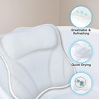 Bath Pillow for Tub Luxury Bathtub Pillow for Head and Neck 4D Air Mesh Spa - Image 4