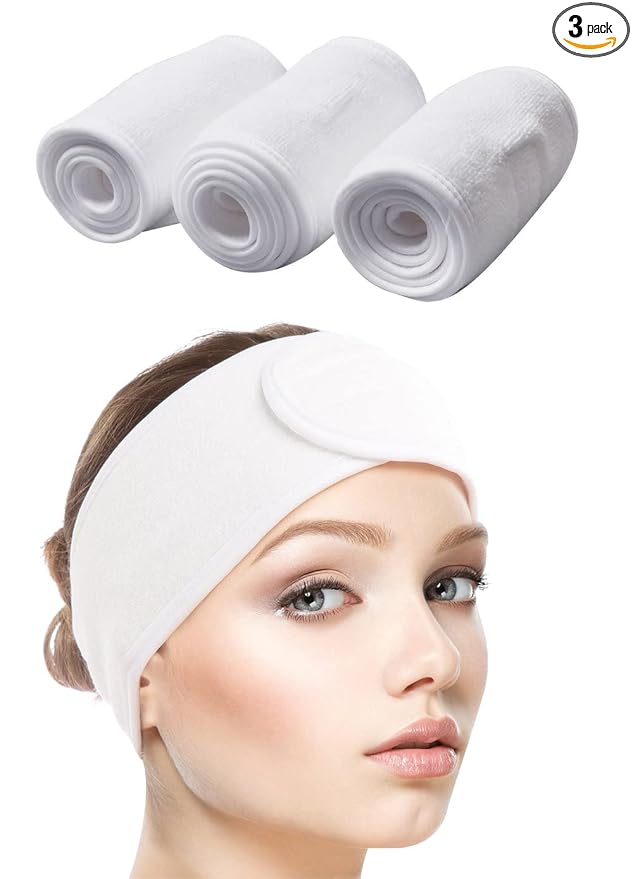 SINLAND Spa Headband for Women Ultra Soft Adjustable Makeup Hair Band by SINLAND