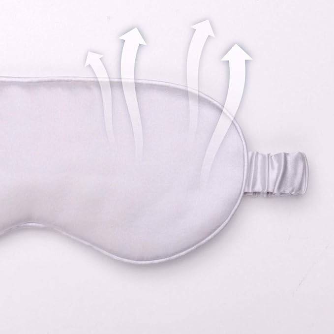 Silk Sleep Mask Light Blocking Luxury 100% Mulberry 19mm Silk Eye Mask Eye - Image 2
