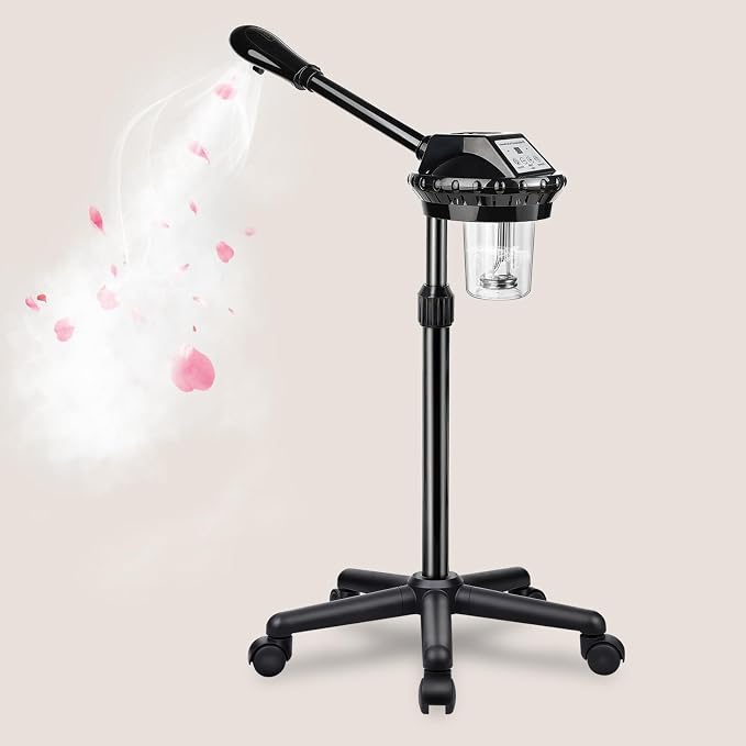 Professional Facial Steamer for Deep Hydration, Ozone Face Steamer by Qinrunkoi