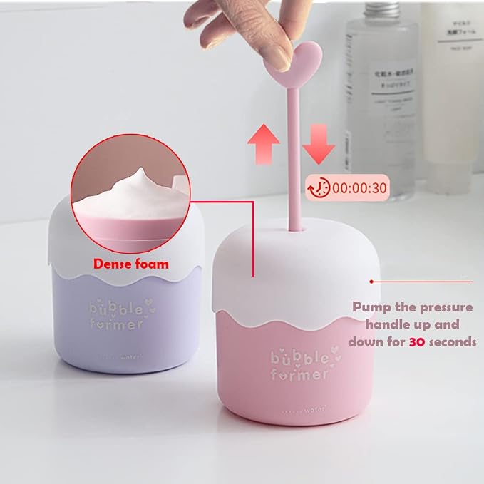 Face Wash Foam Maker, Facial Cleanser Foam Cup Froth Whip Bubble Maker Skin - Image 3