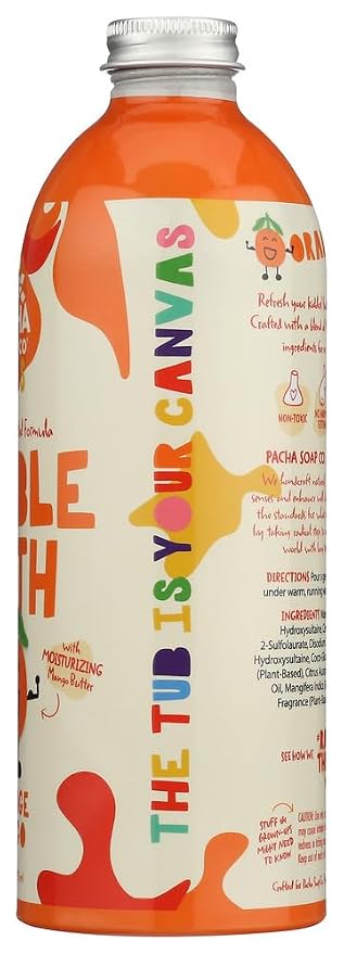 PACHA SOAP Kids Orange Mango Bubble Bath, 16 FZ - Image 5