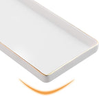 Gurygo 8" Bathroom Tray, Ceramic Vanity Trays - Image 4
