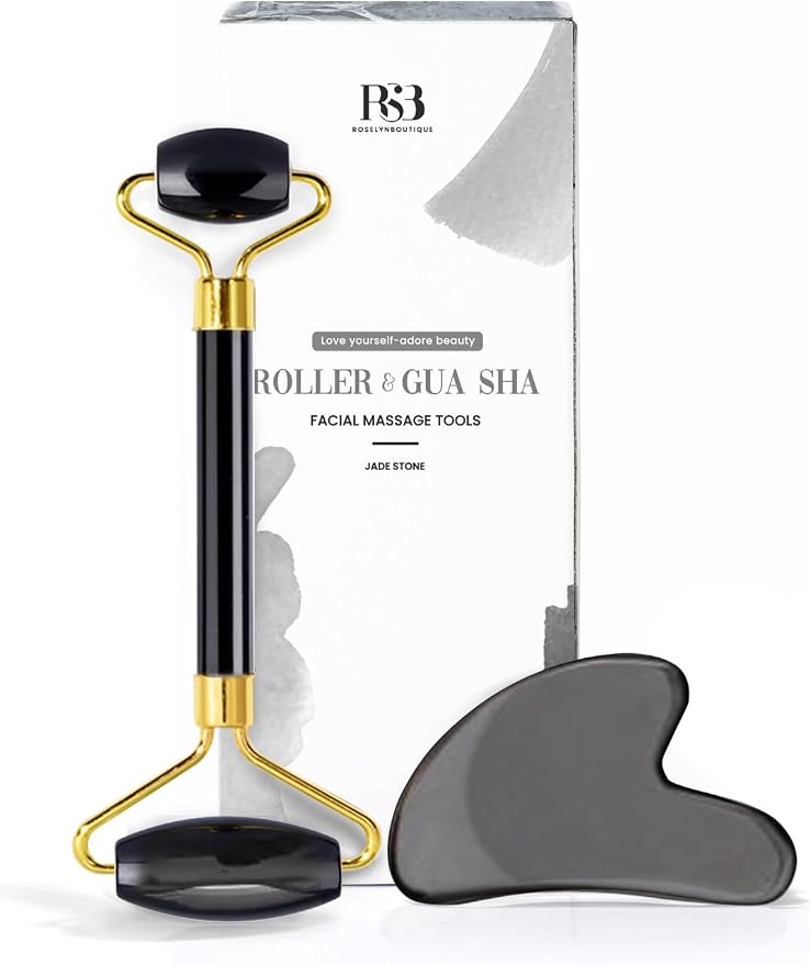 ROSELYNBOUTIQUE Gua Sha Facial Tools & Face Roller Original Face Massager by ROSELYNBOUTIQUE