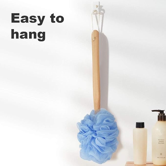 Back Scrubber for Shower & Body, Long Handle Bath Brush - Image 6