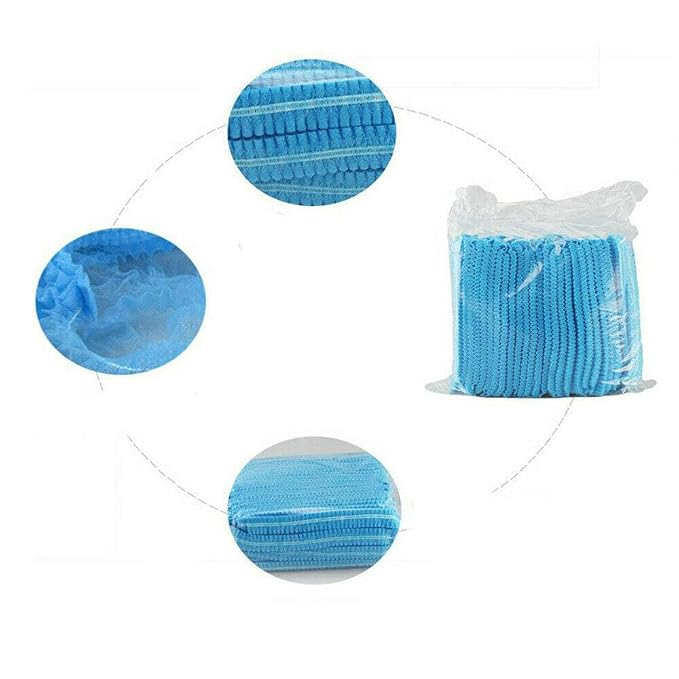 100 Pcs 21” Disposable Bouffant Caps, Hair Head Cover Net, Food Service - Image 5