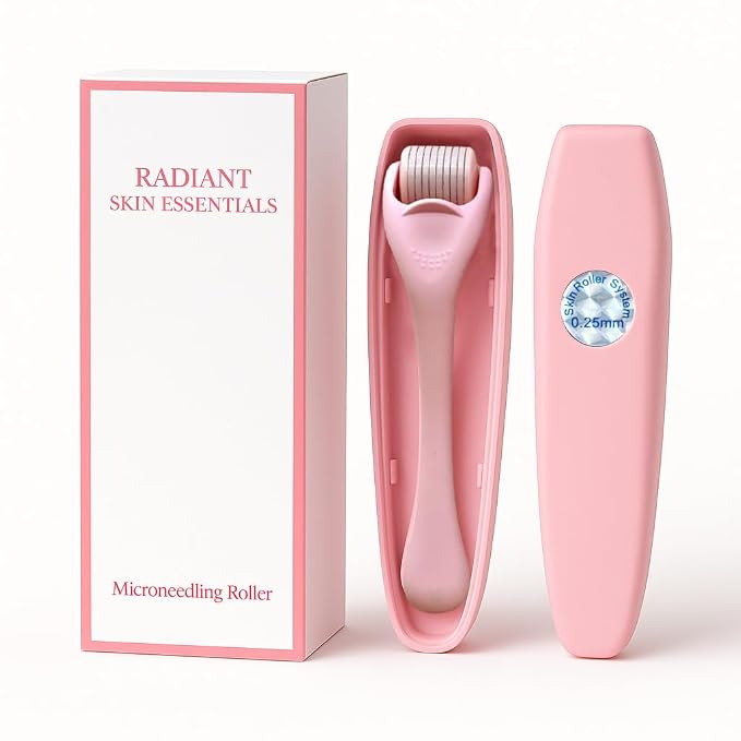 540 Stainless Steel Micropoint Derma Roller – Microneedling Roller by RadiantSkinEssentials