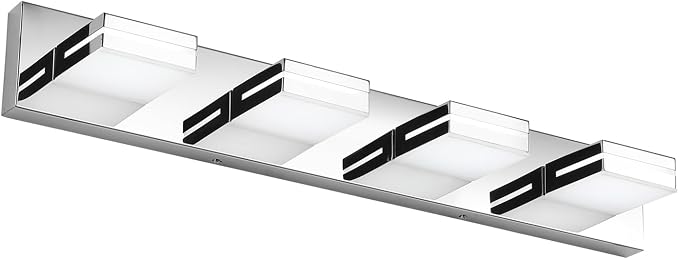SineRise LED Modern Bathroom Vanity Light Fixtures, Chrome Modern Acrylic by SINERISELIGHTING
