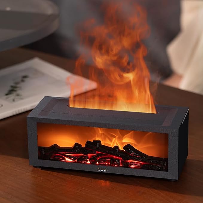 Essential Oil Diffuser, Fireplace Flame Oil Diffuser - Image 3