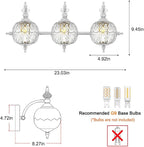 Brushed Nickel Bathroom Vanity Light Fixture Vintage Style - Image 5