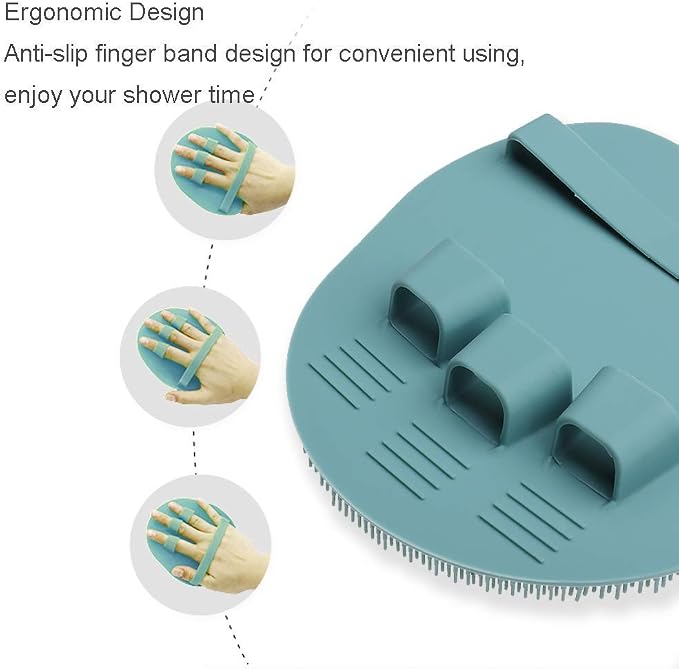 1 Pack Soft Silicone Shower Brush Body Wash Bath Exfoliating Skin Massage - Image 4