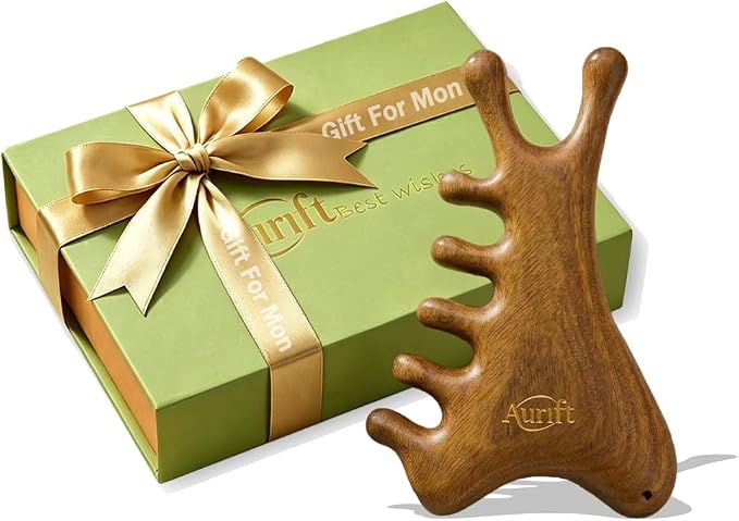 Mother’s Day Gift for Mom – Face Roller & Gua Sha Facial Tool in Premium Box – by Aurift